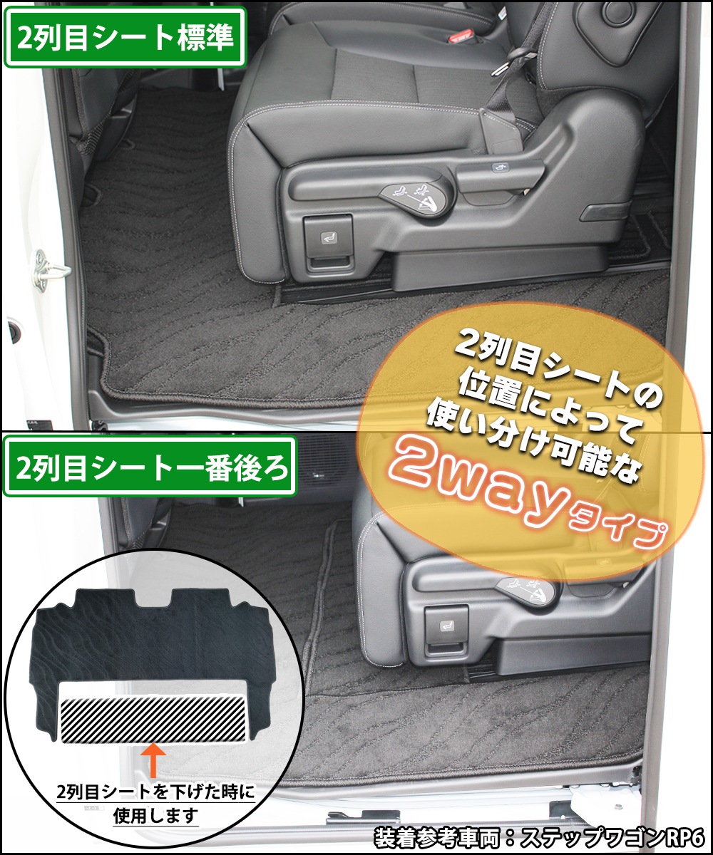 ホンダ 新型 オデッセイ RC5 セカンドラグマット & ラゲッジマット (L