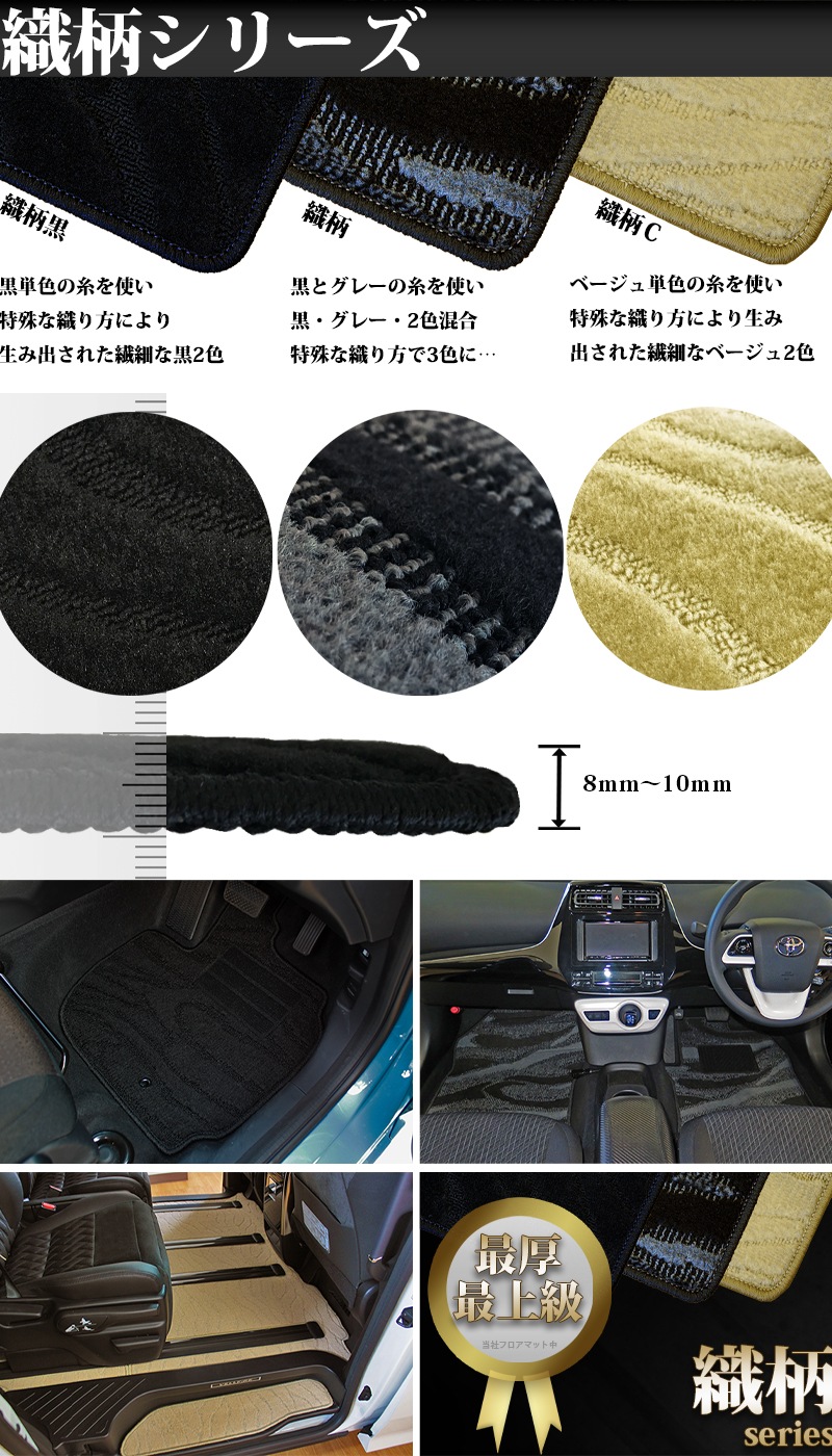 ホンダ NBOX N-BOX エヌボックス JF3 JF4 フロアマット カーマット 織柄シリーズ 社外新品の画像10