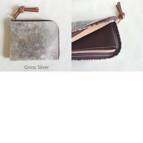 コーナーウォレット 本革【ヌメ革】コンパクト財布