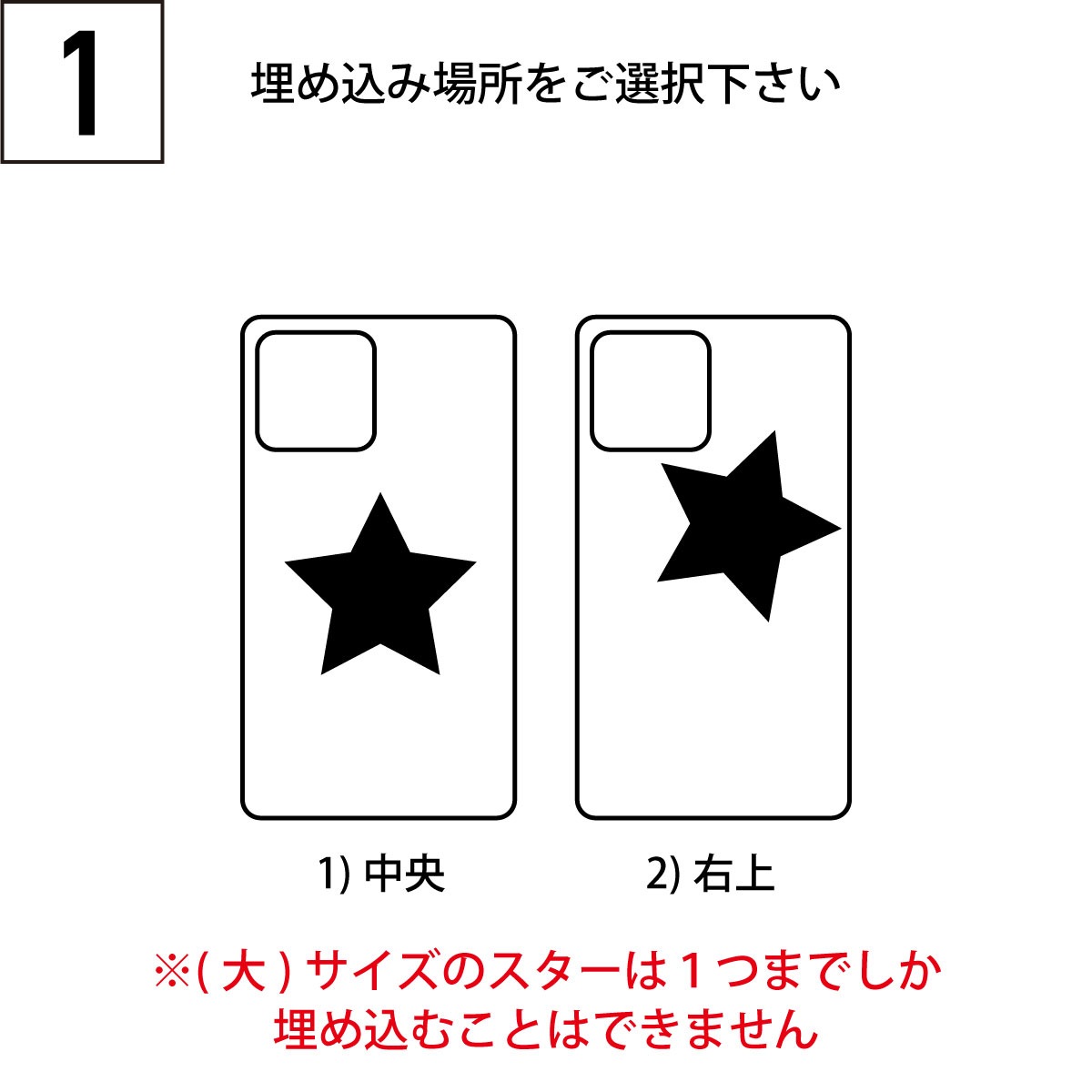 iPhoneOpenCase:    Option4：スター(大)埋込追加