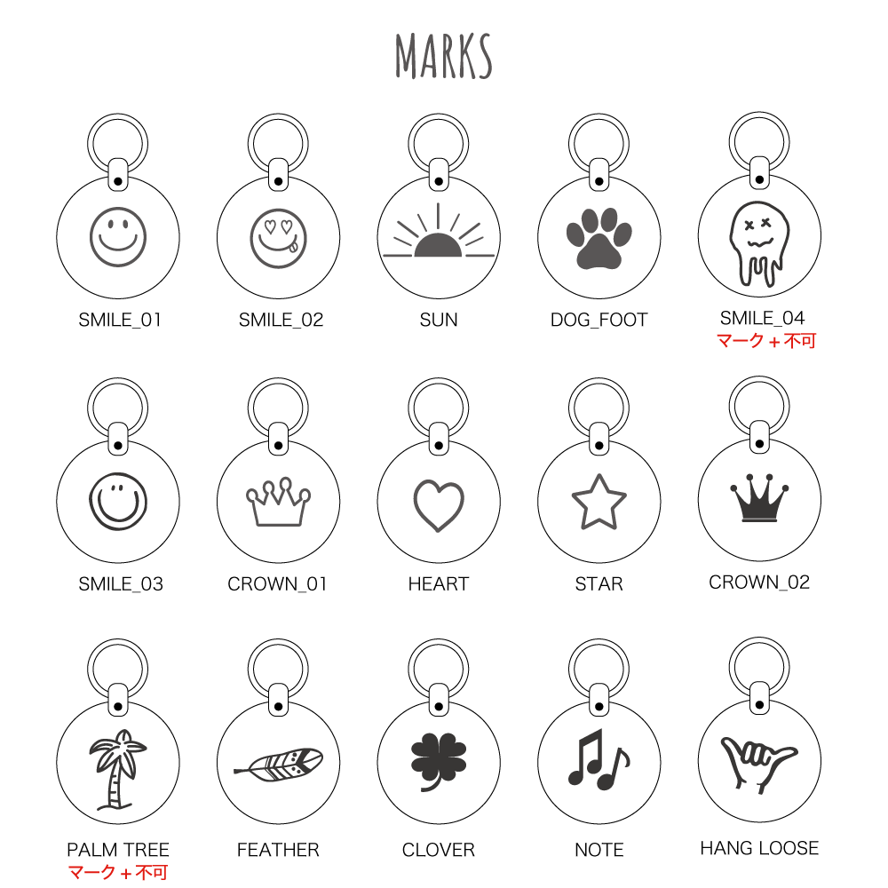 WanTag【ラウンド21mm-50mm】ペット用犬 迷子札