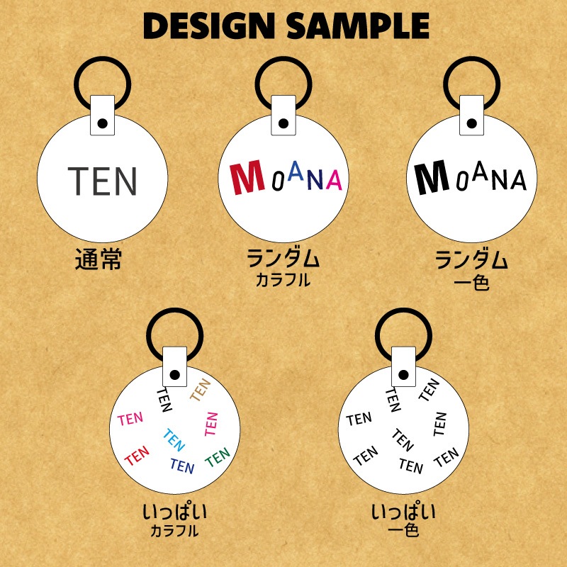 WanTag【ラウンド21mm-50mm】ペット用犬 迷子札