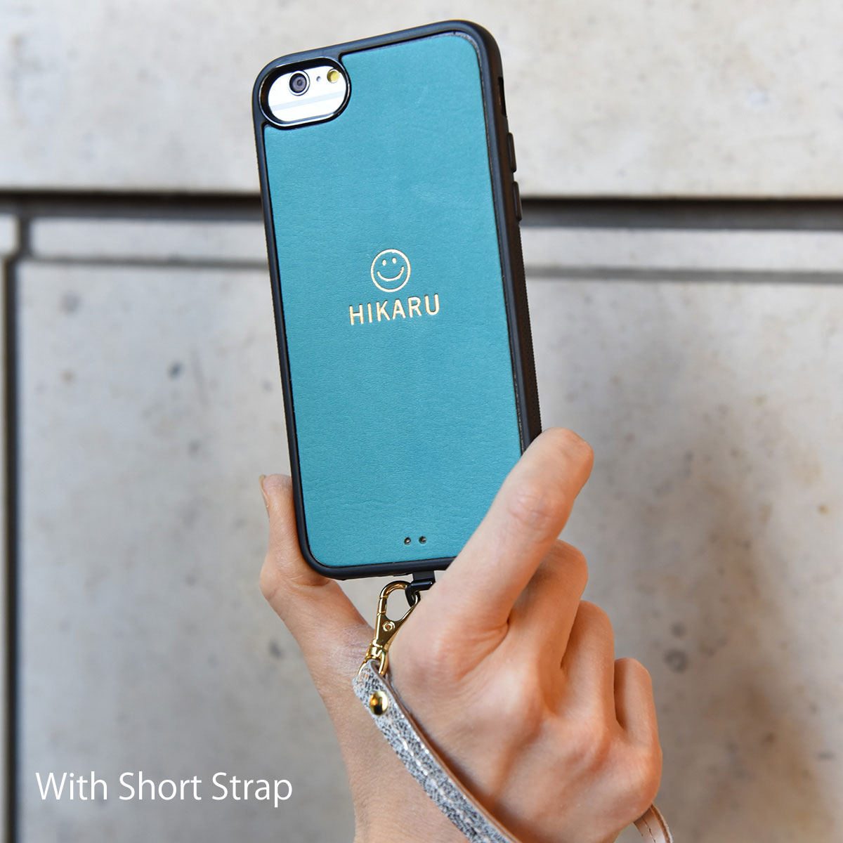 iPhoneOpenCase:   Design E_4:ミニマーク刻印(スター)+名入れ