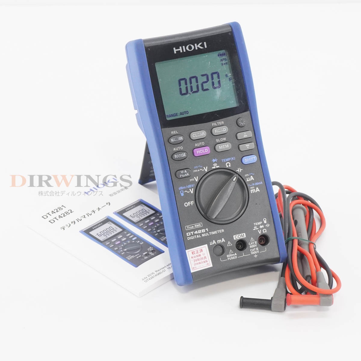 [DW]USED 8���ݾ� 09/2023CAL HIOKI DT4281 DMM DIGITAL MULTIMETER �ǥ�����ޥ���᡼���� �谷������ [06759-0328]