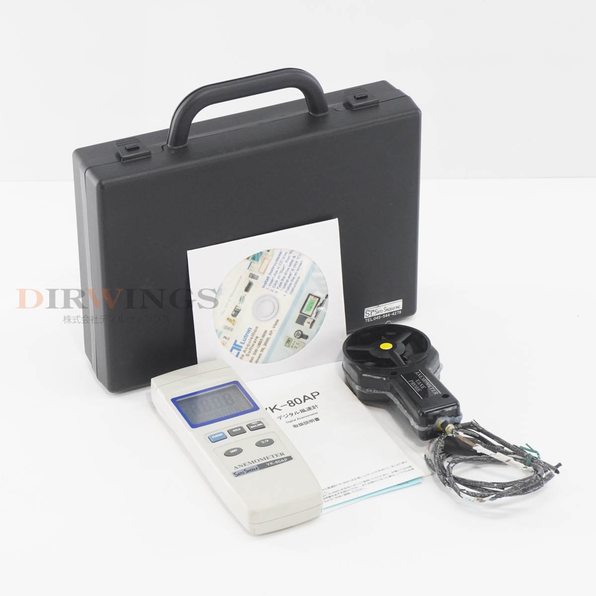 [DW]USED 8���ݾ� SATO SHOUJI YK-80AP DIGITAL ANEMOMETER �ǥ�������®�� ���ͥ�᡼���� ���եȥ����� �谷������ [06718-0010]