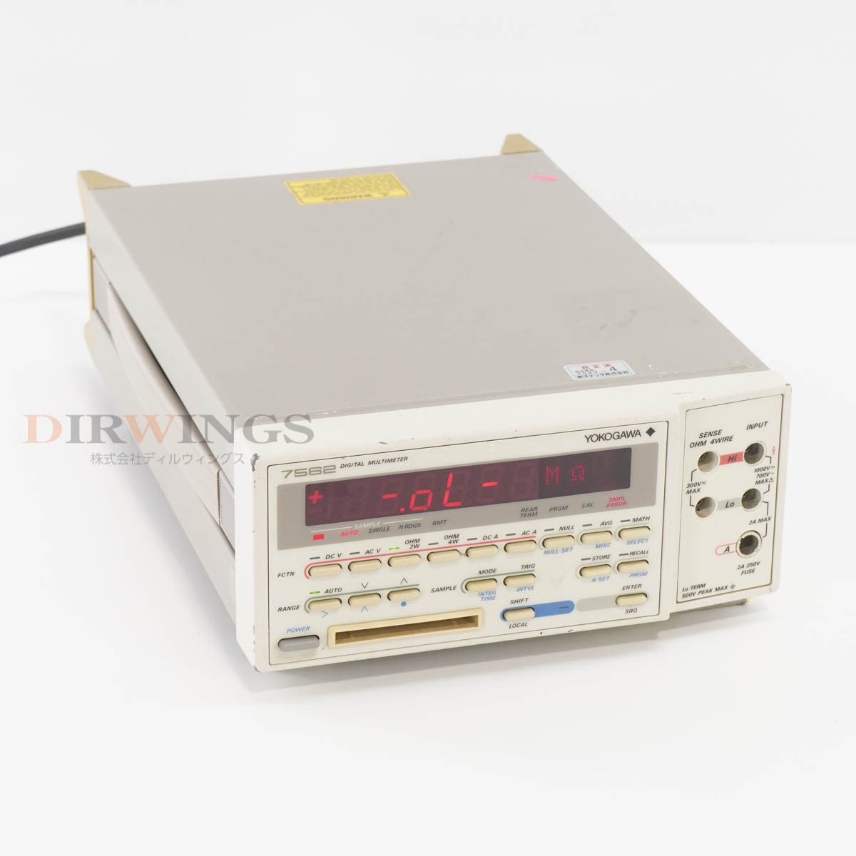 [DW]USED 8���ݾ� 04/2023CAL YOKOGAWA 7562 756202-C-1/B DMM DIGITAL MULTIMETER �ǥ�����ޥ���᡼���� [06798-0062]