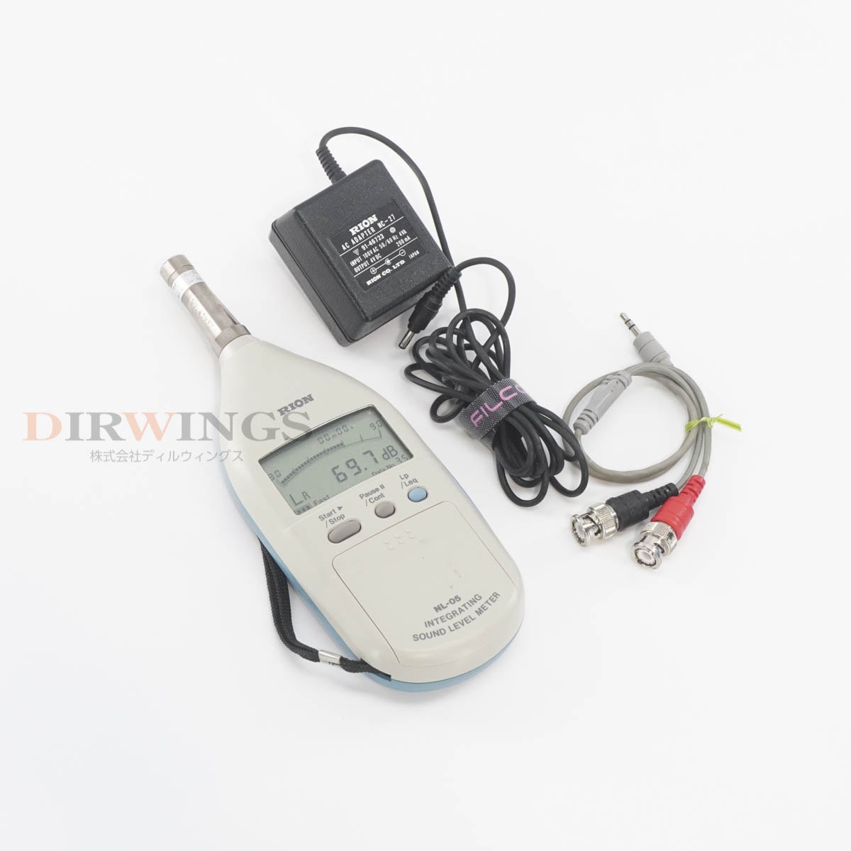 [DW]USED 8���ݾ� RION NL-05 INTEGRATING SOUND LEVEL METER ���������� ������ɥ�٥�᡼���� UC-52 AC�����ץ��� [06820-0589]