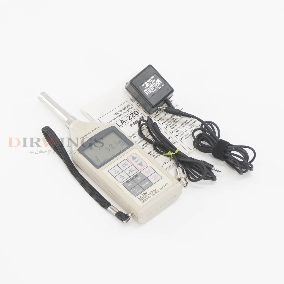 [DW]USED 8���ݾ� ONO SOKKI LA-220 INTEGRATING SOUND LEVEL METER ��ʬ�� ���������� ������ɥ�٥�᡼���� AC�����ץ�...[06820-0594]