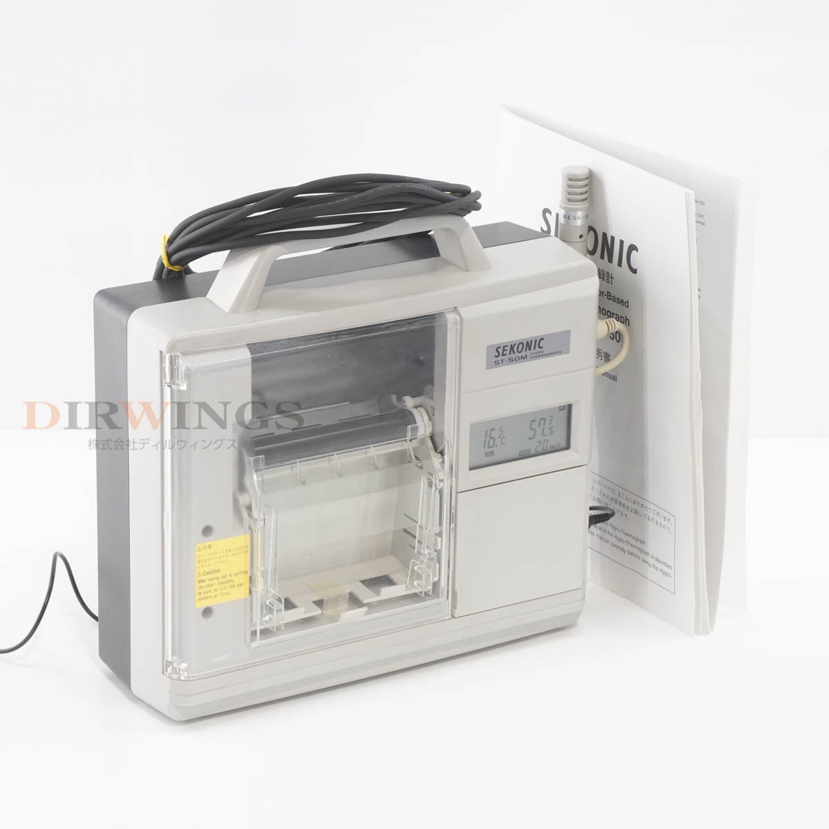 [DW]USED 8���ݾ� SEKONIC ST-50M HYGRO THERMOGRAPH �����ٵ�Ͽ�� ���굡ǽ�� AC�����ץ��� �谷������ [06866-0403]