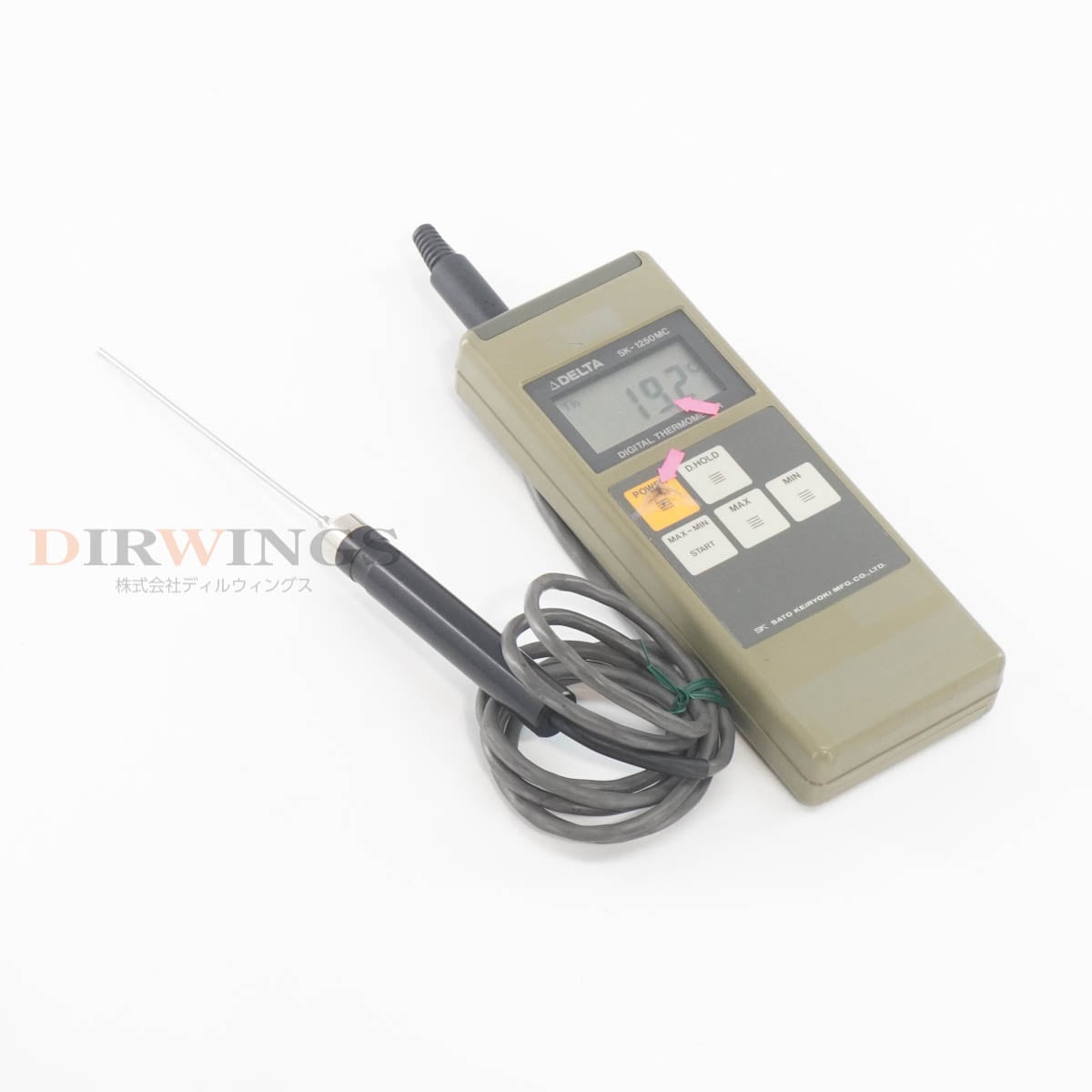 [DW]USED 8���ݾ� SATO KEIRYOKI SK-1250MC DELTA DIGITAL THERMOMETER �ǥ����벹�ٷ� [06820-0512]