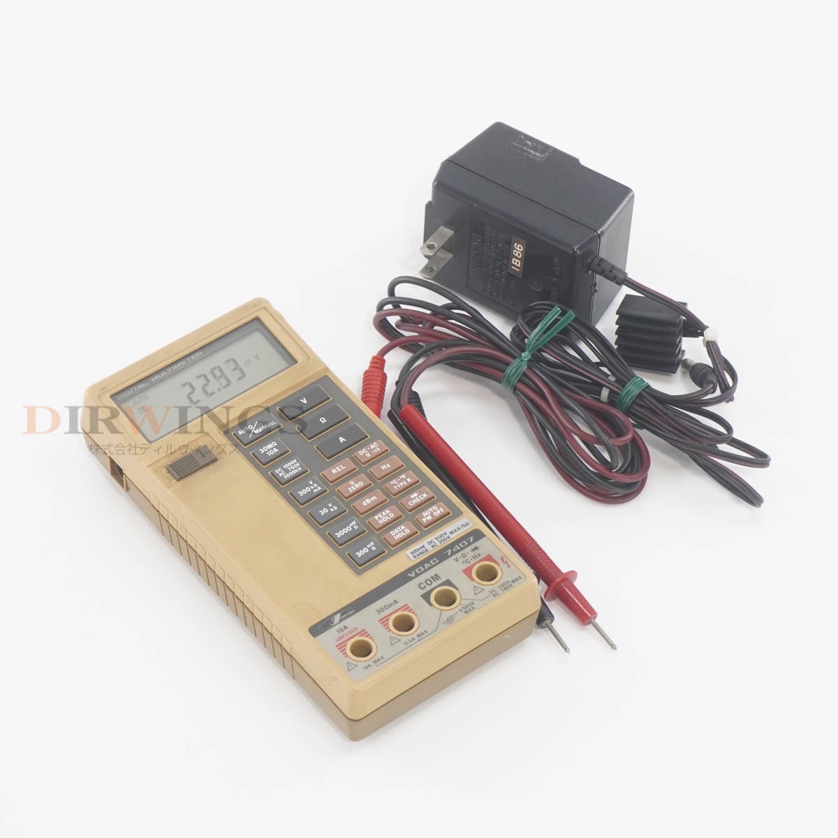 [DW]USED 8���ݾ� IWATSU VOAC 7407 DMM DIGITAL MULTIMETER �ǥ�����ޥ���᡼���� AC�����ץ��� [07022-0006]