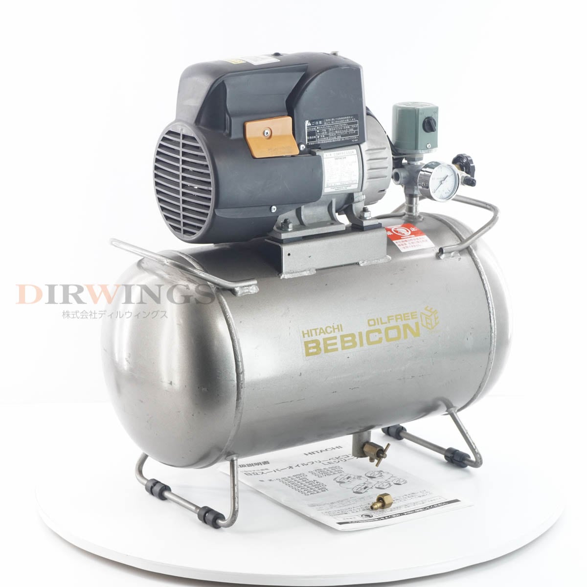 [JB]USED ݾڤʤ HITACHI 0.4LE-8S ٥ӥ ե꡼ ץå BEBICON AIR COMPRESSOR 50Hz/60Hz 谷...[06971-0046]