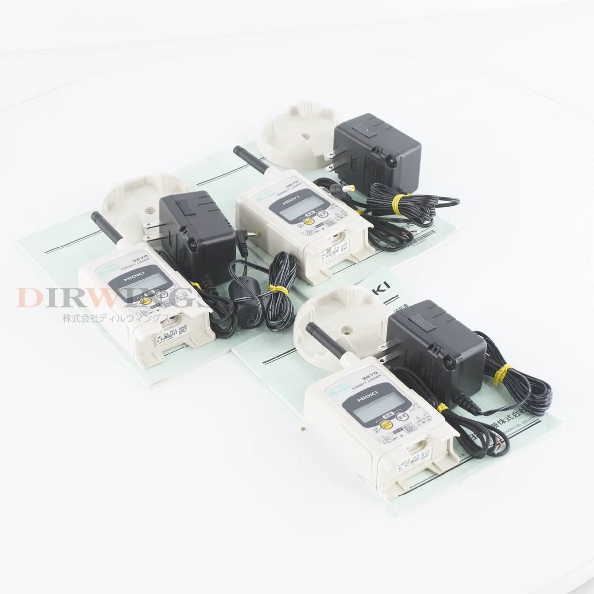 [DW]USED 8���ݾ� 3�楻�å� 08/2024~02/2025CAL HIOKI 3670 HUMIDITY LOGGER �����٥����� �磻��쥹������ AC�����ץ���...[07073-0076]