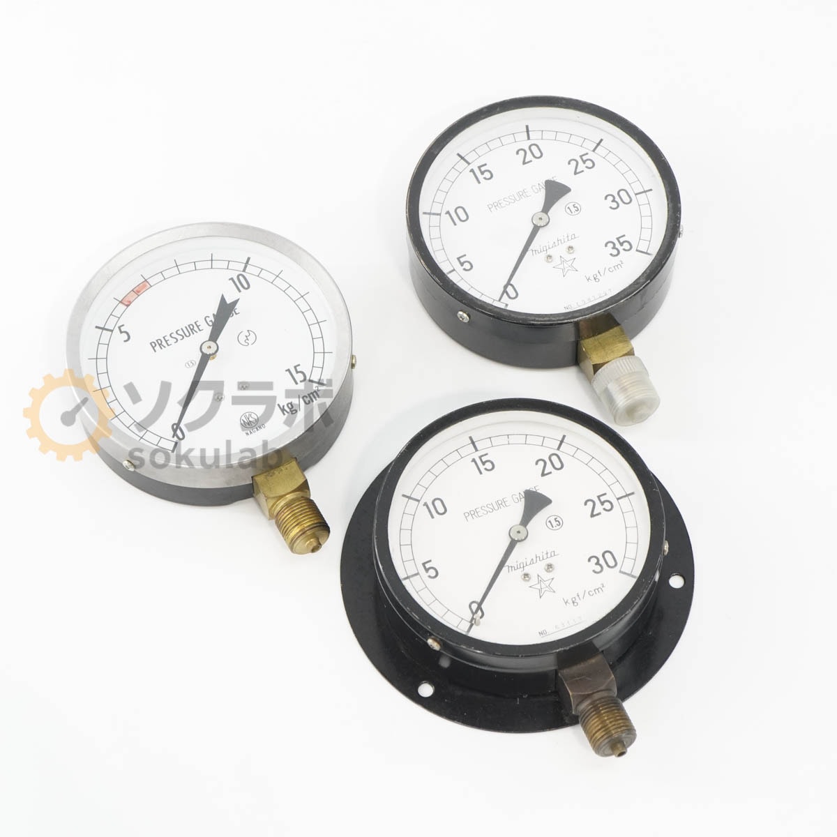 [DW]USED 8���ݾ� ���å� migishita 0-30 0-15 0-35 PRESSURE GAUGE ���Ϸ� [07183-0111]