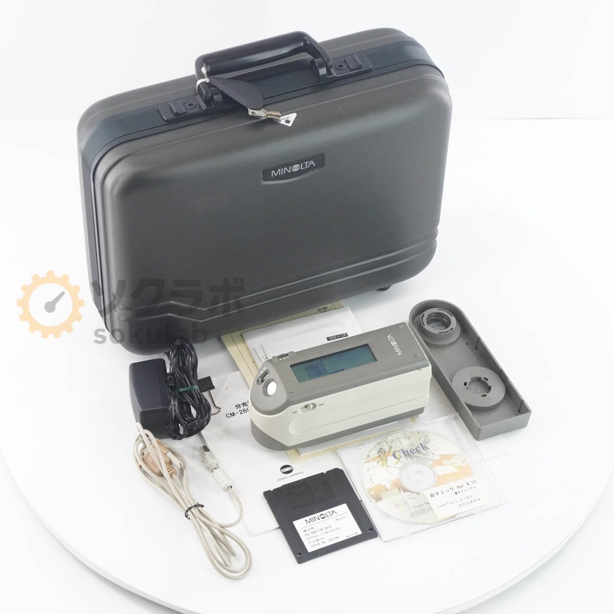 [JB]USED �ݾڤʤ� KONICA MINOLTA CM-2600d SPECTROPHOTOMETER ʬ��¬���� AC�����ץ��� ���եȥ����� �谷������ [07204-0001]