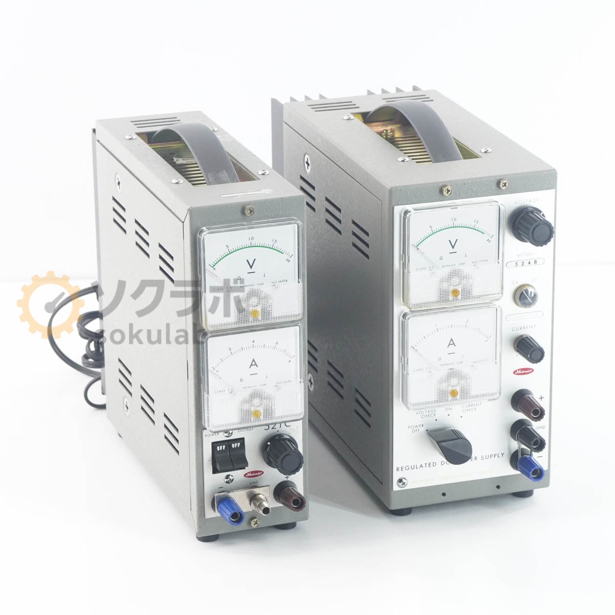 [DW]USED 8日保証 セット METRONIX 521C 524B REGULATED DC POWER SUPPLY 直流安定化電源 ...