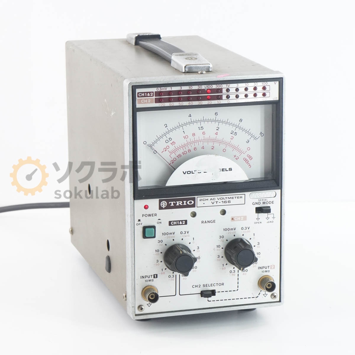 [DW]USED 8���ݾ� TRIO VT-166 2CH AC VOLTMETER AC�ܥ�ȥ᡼���� AC�Ű��� [07237-0036]