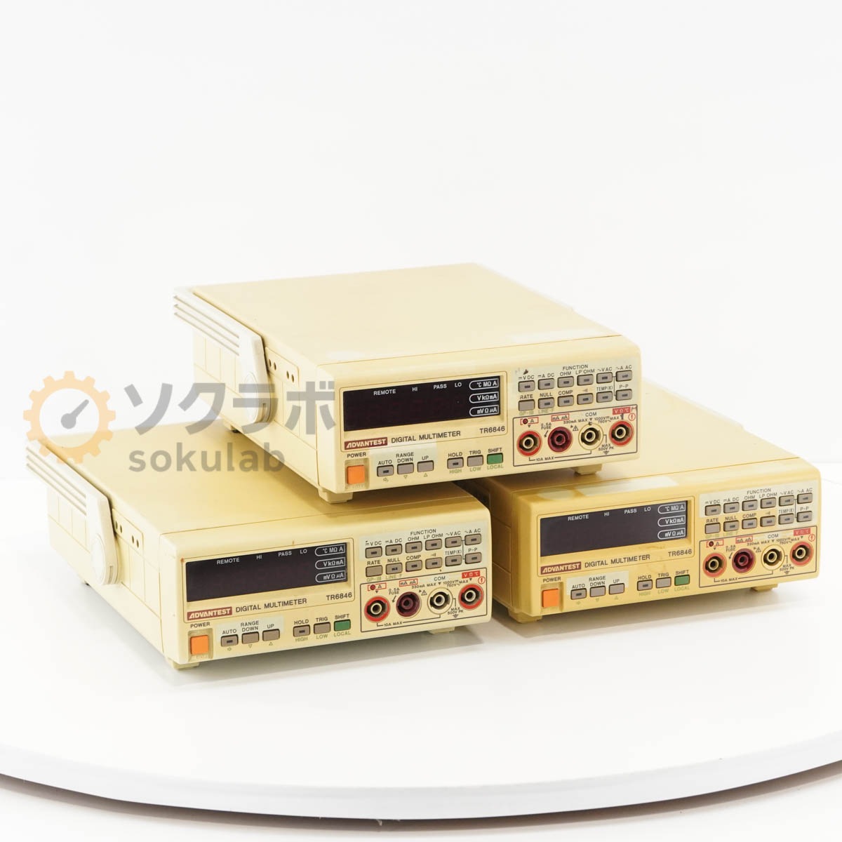 [DW]USED 8���ݾ� 3�楻�å� ADVANTEST TR6846 DMM DIGITAL MULTIMETER �ǥ�����ޥ���᡼���� TR13217 [07237-0115]