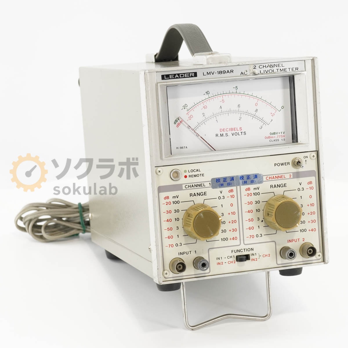 [DW]USED 8���ݾ� LEADER LMV-189AR 2CHANNEL AC MILLIVOLTMETER AC�ߥ�ܥ�ȥ᡼���� �Ű��� 2ch [07237-0202]
