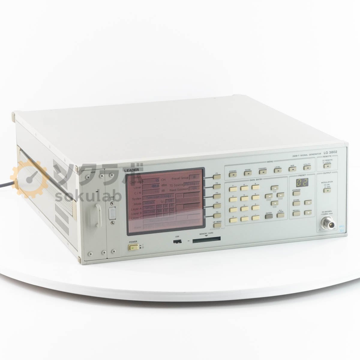 [DW]USED 8���ݾ� LEADER LG 3802 LG3802 S1 ISDB-T SIGNAL GENERATOR ����ȯ���� �����ʥ른���ͥ졼���� OP71 [07237-0327]