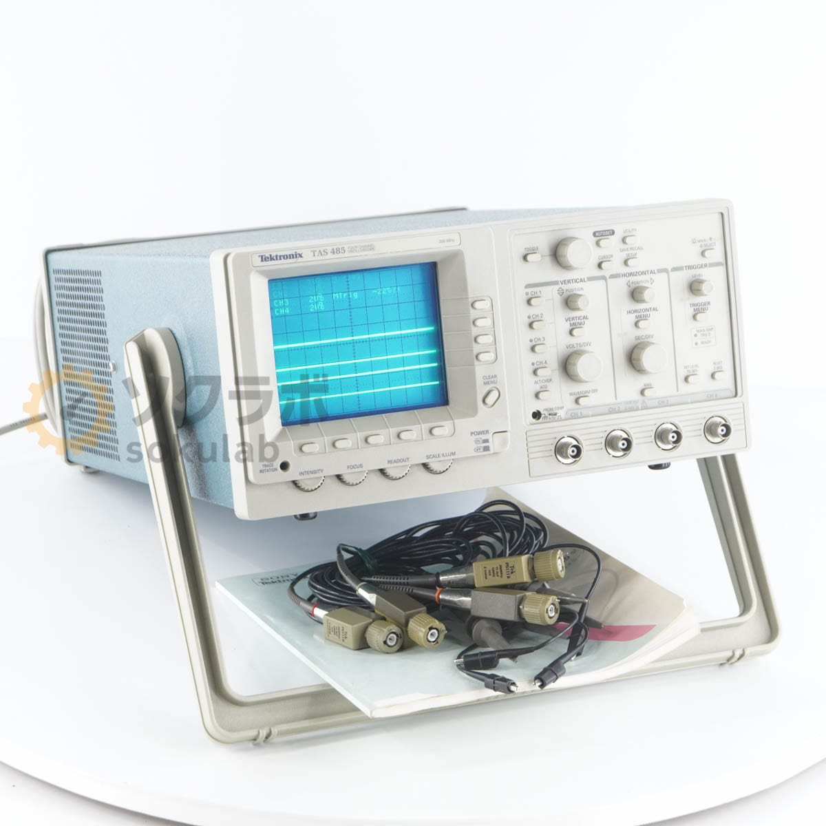 [DW]USED 8���ݾ� Tektronix TAS485 FOUR CHANNEL OSCILLOSCOPE �������������� 200MHz 4ch P6111B*4�Ÿ������� [07316-0029]