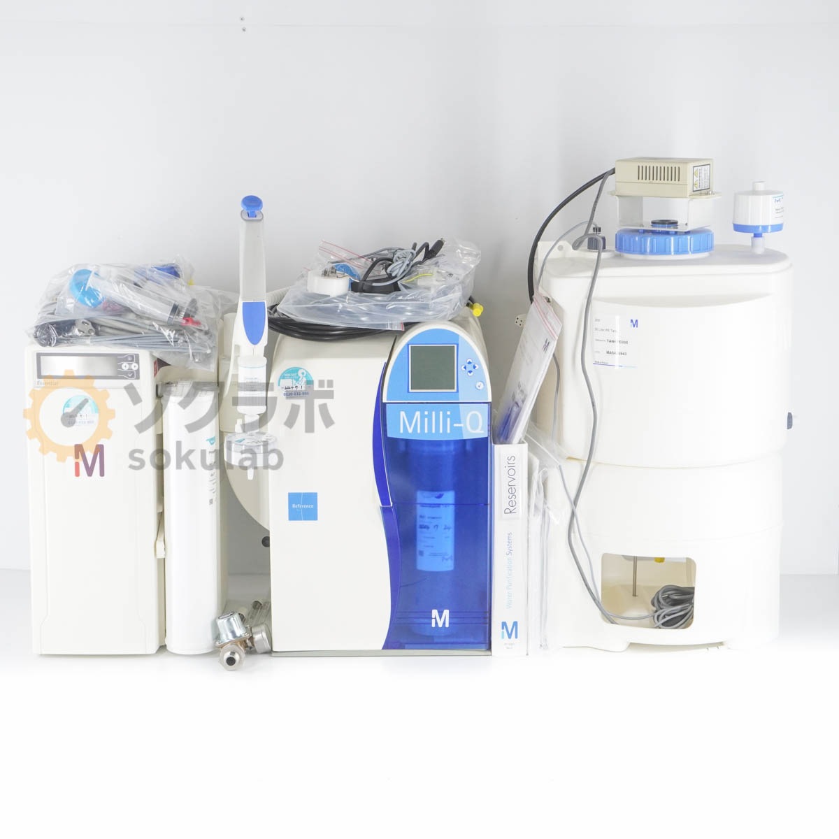 [DW]USED 8���ݾ� ���å� MERCK MILLIPORE Elix Essential 3 UV Milli-Q Reference A�� �����¤���� 30L PE Tank �Ÿ�����...[07203-0001]