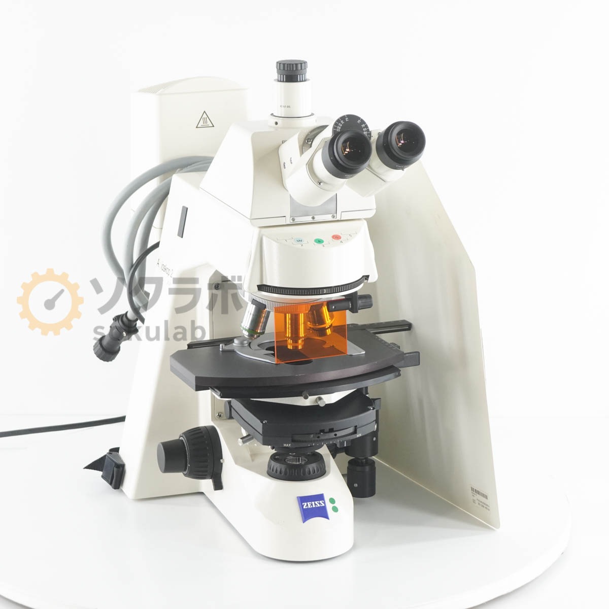 [DW]USED 8日保証 Carl Zeiss Axioskop 2 plus HBO 100 HAL 100 Microscope 顕微鏡 ...