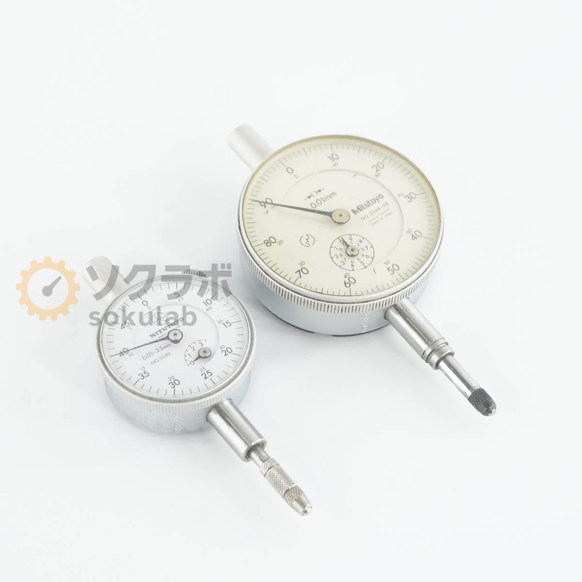 [DW]USED 8���ݾ� ���å� Mitutoyo 1040 2046-08 Dial Gauge ������륲���� 0.01mm 0.01-3.5mm [07328-0035]