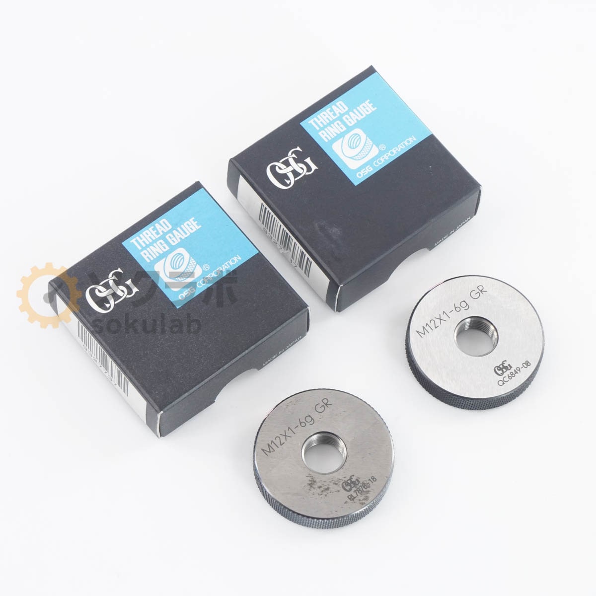 [DW]USED 8���ݾ� 2�ĥ��å� OSG M12X1-6g GR THREAD RING GAUGE �ͤ���󥰥����� �ͤ������� ��󥰥����� [07380-0218]
