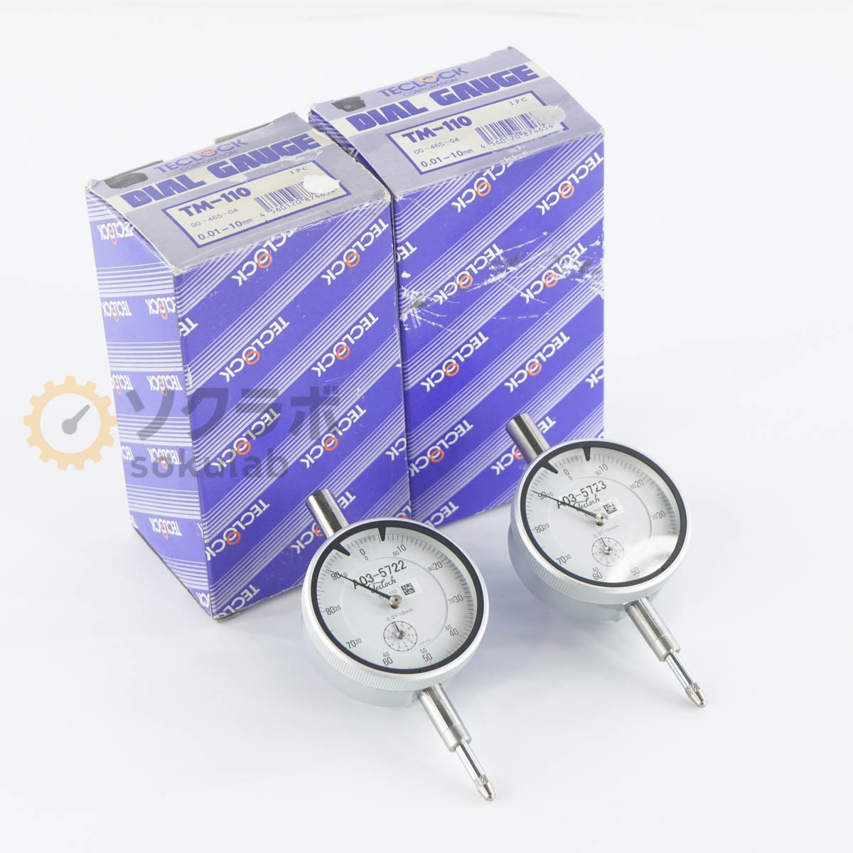 [DW]USED 8���ݾ� 2�ĥ��å� Teclock TM-110 DIAL GAUGE ������륲���� 0.01-10mm [07347-0243]