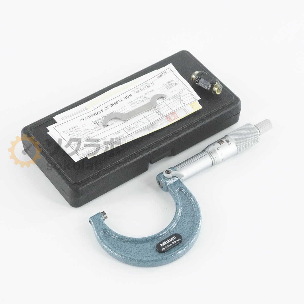 [DW]USED 8���ݾ� 4������ Mitutoyo M110-50 103-138 Micrometer ɸ�೰¦�ޥ������᡼���� 25-50mm 0.01mm �谷������ [07347-0013]