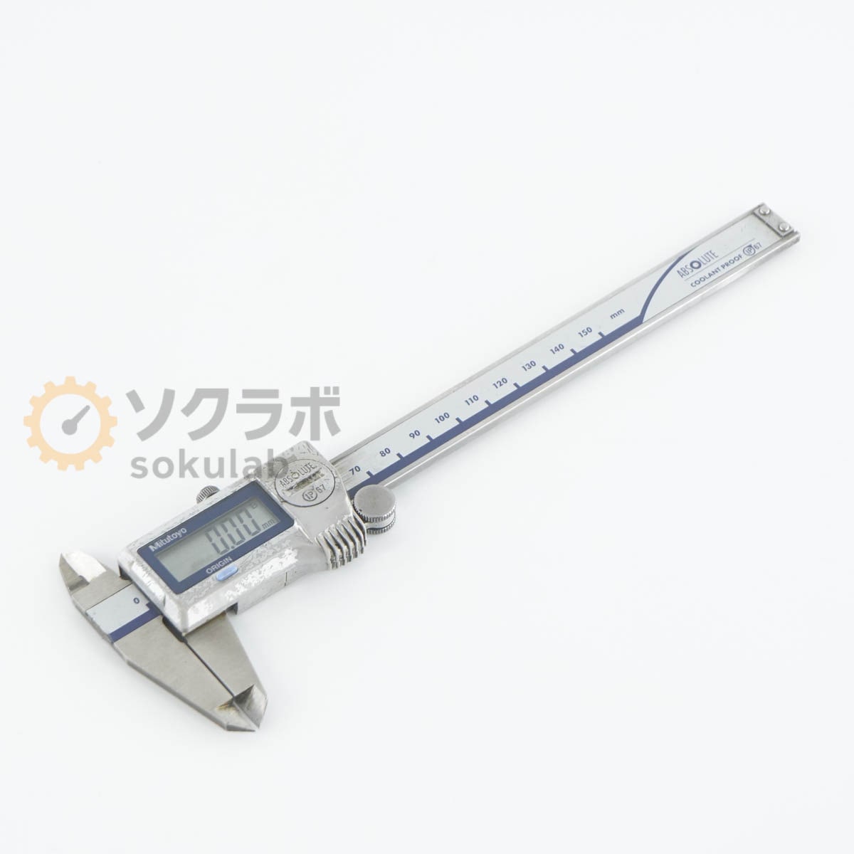[JB]USED �ݾڤʤ� Mitutoyo  COOLANT PROOF CALIPER �ǥ�����Υ��� ABS �������ȥץ롼�ե����� 150mm 15cm [07640-0018]