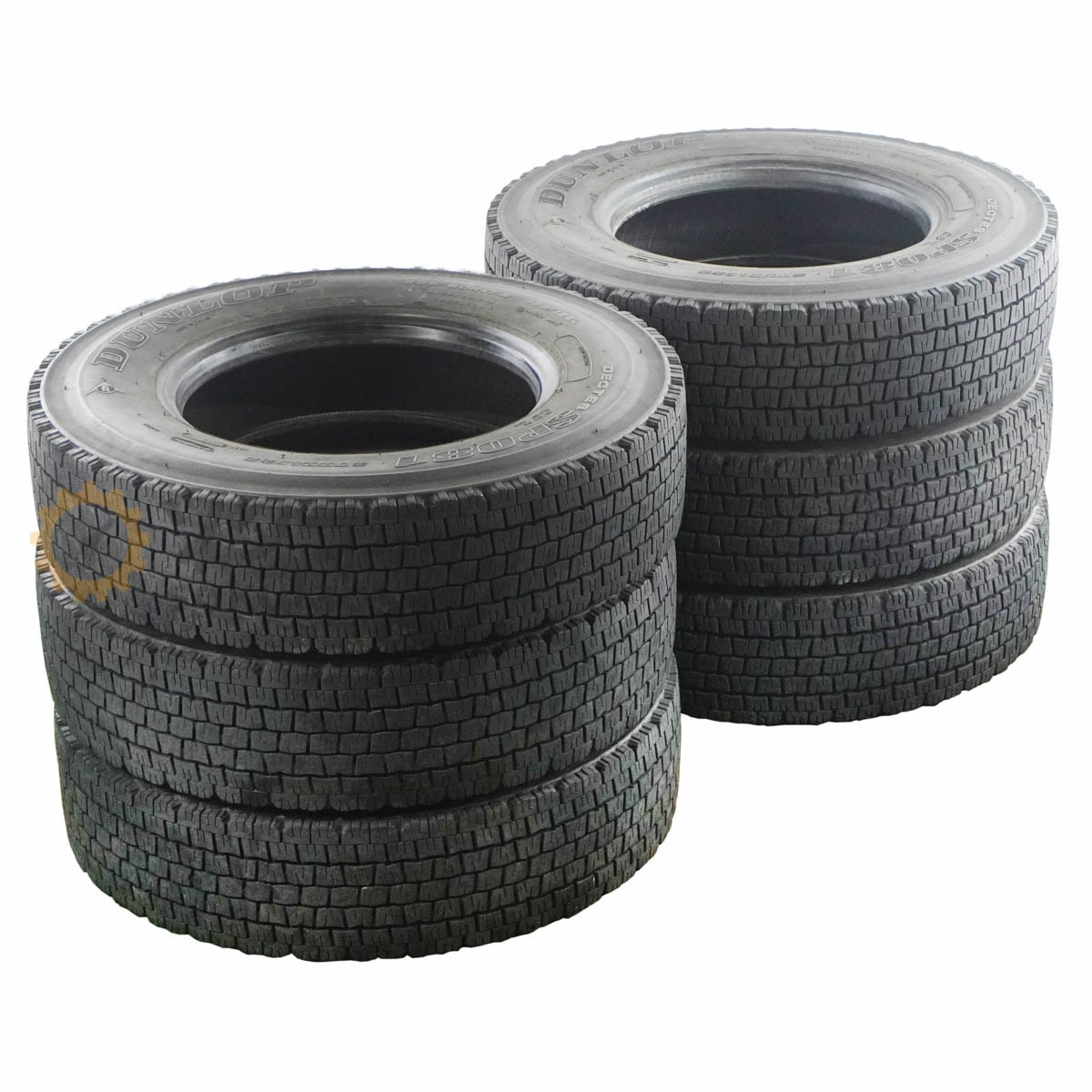 [PG]USED 8���ݾ� 6�ܥ��å� DUNLOP 225/80R17.5 123/122L DECTES SP081 ������ �����åɥ쥹 [07272-0010]