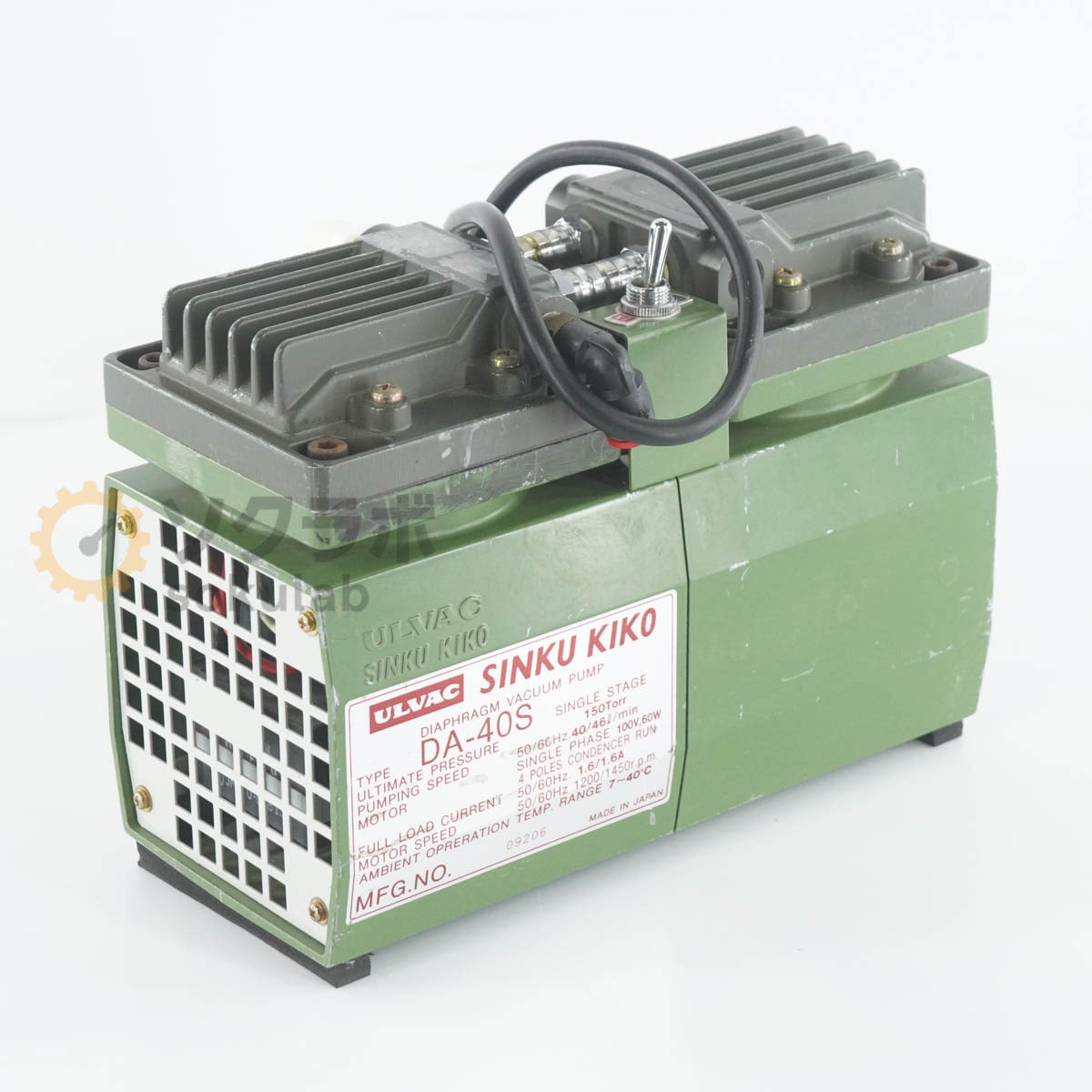 [DW]USED 8���ݾ� ULVAC DA-40S �������ե�෿�ɥ饤�����ݥ�� DIAPHRAGM VACUUM PUMP 50/60Hz [07754-0096]