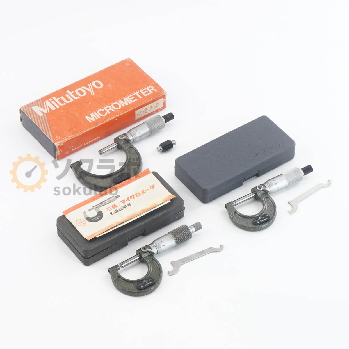 [JB]USED �ݾڤʤ� ���å� Mitutoyo M110-25 �� M110-50 �� 103-137 �� 103-138 �� MICROMETER �ޥ������᡼���� 167-101 0...[07866-0002]