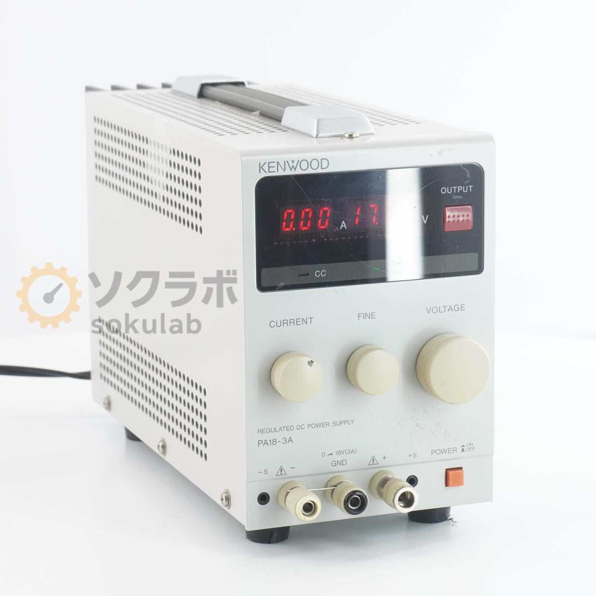 [DW]USED 8���ݾ� KENWOOD PW18-3A PW-A REGULATED DC POWER SUPPLY ľή���경�Ÿ� DC�Ÿ� ľή�Ÿ� 0-18V(3A) [07734-0133]