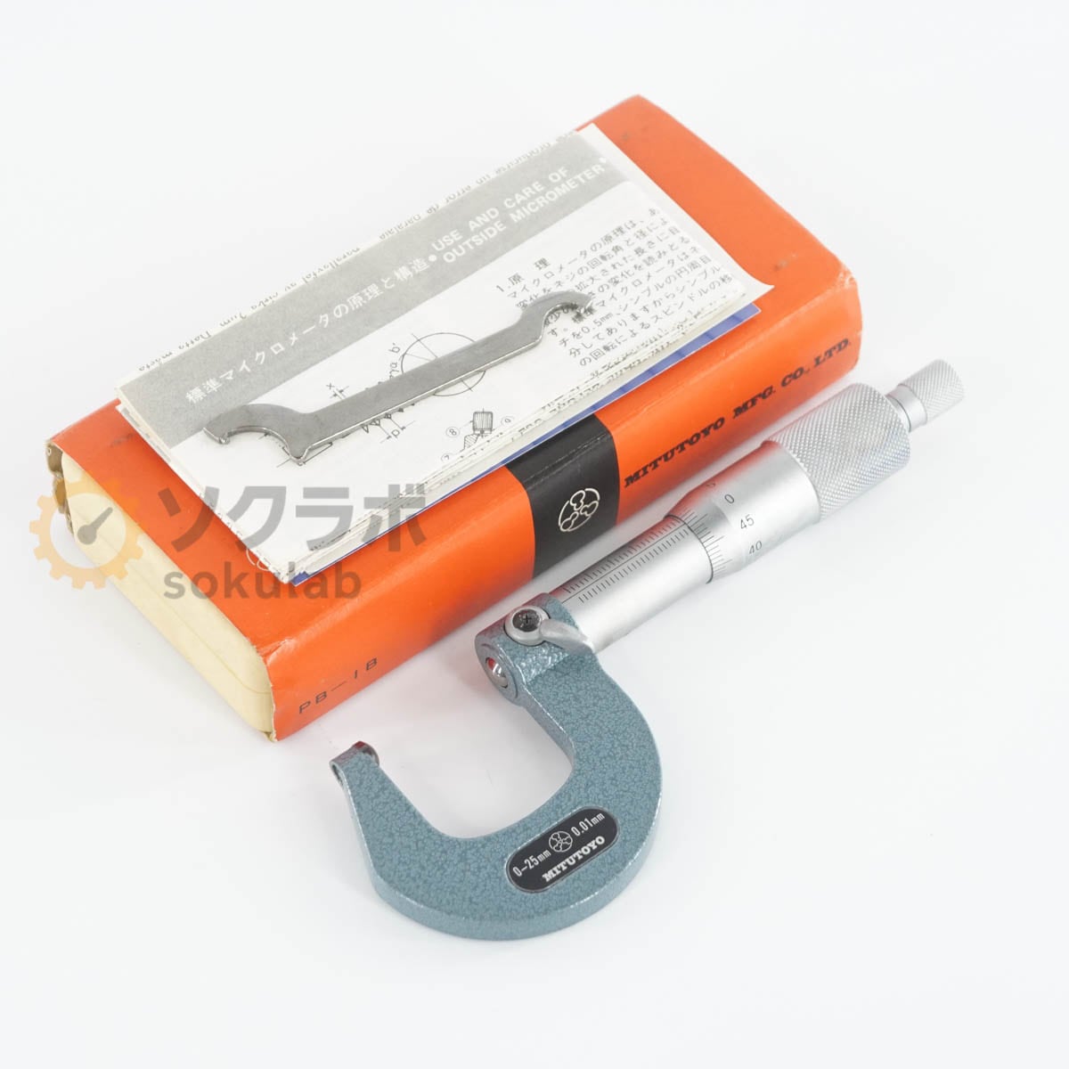 [DW]USED 8���ݾ� Mitutoyo BMD-25 115-215 Micrometer ξ���̥ޥ������᡼���� 0-25mm 0.01mm �谷������ [08066-0010]