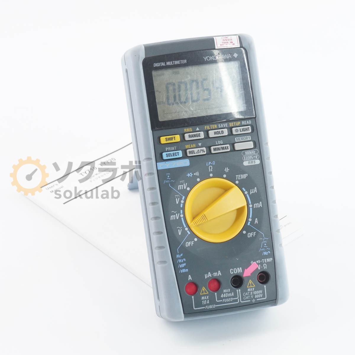 [DW]USED 8���ݾ� 02/2025CAL YOKOGAWA TY720 DMM DIGITAL MULTIMETER �ǥ�����ޥ���᡼���� �谷������ [07965-0106]