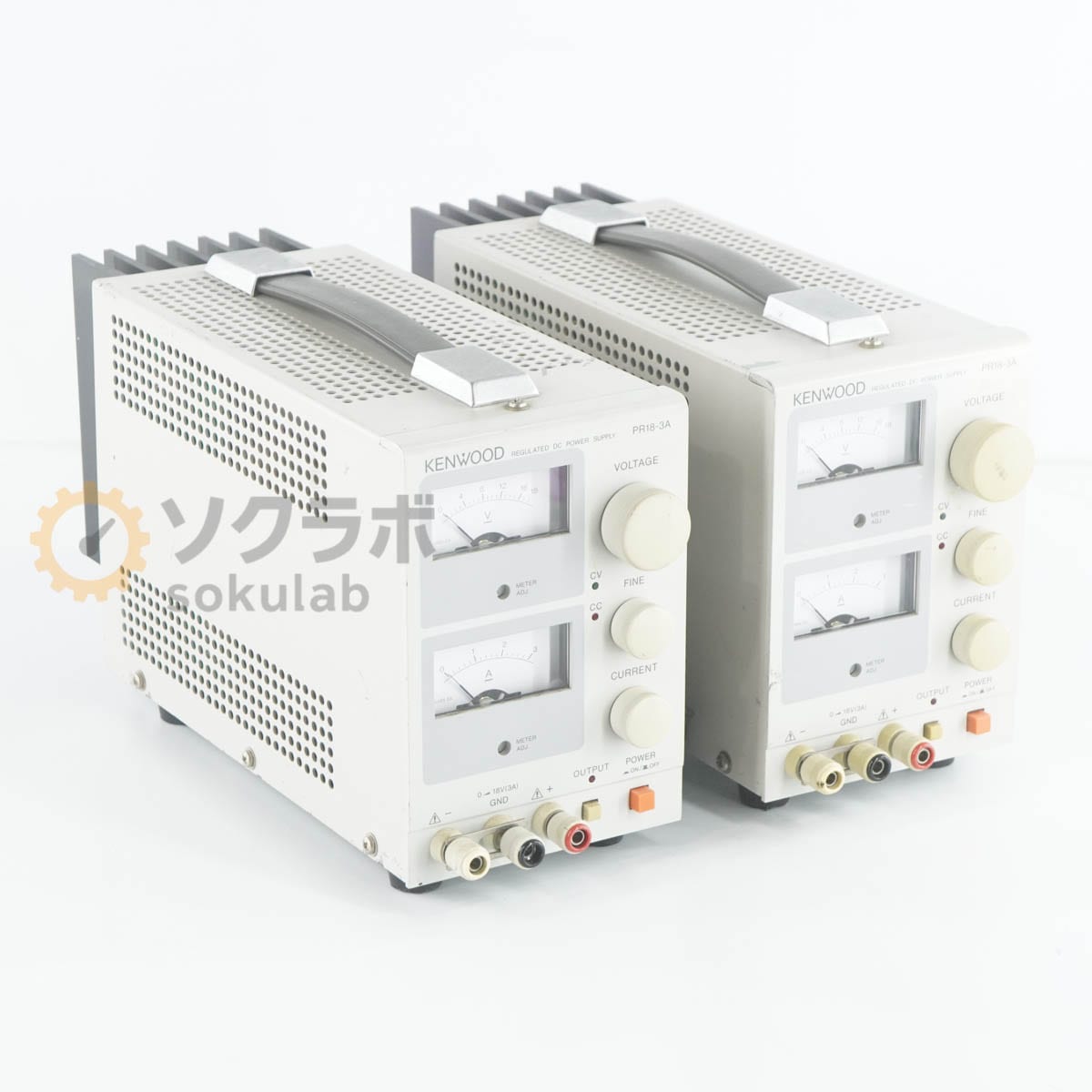 [DW]USED 8���ݾ� 2�楻�å� KENWOOD PR18-3A PR-A REGULATED DC POWER SUPPLY ľή���경�Ÿ� DC�Ÿ� ľή�Ÿ� 0-18V 3A [07990-0028]