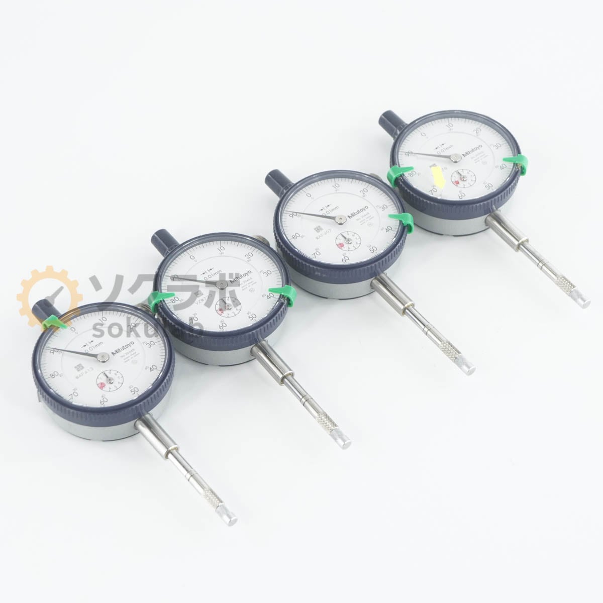 [DW]USED 8���ݾ� 4�ĥ��å� Mitutoyo 2046S Dial Gauge ɸ���������륲���� 0.01mm [07990-0013]