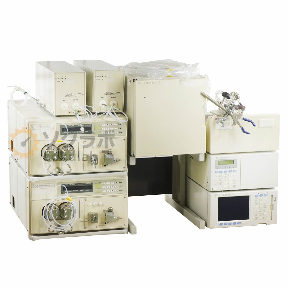 [DW]USED 8���ݾ� �켰���å� SHIMADZU SPD-10AVP SCL-10AVP LC-8A*2 FRC-10A FCV-130AL*2 HPLC �ե��� Liquid Chromatogra...[07692-0096]