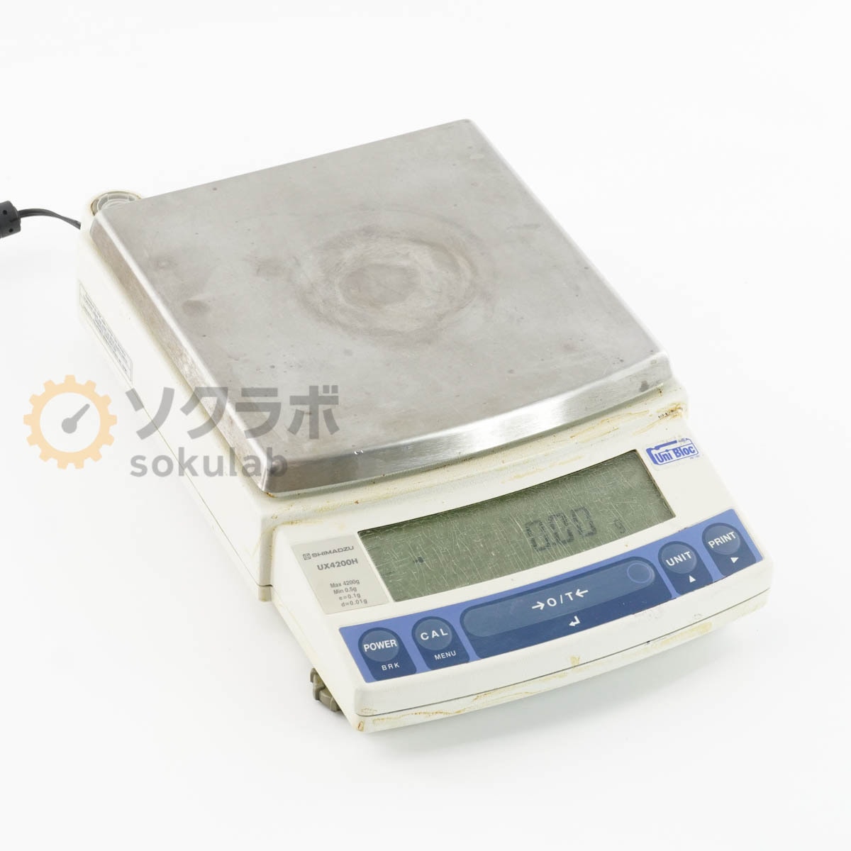 [DW]USED 8���ݾ� SHIMADZU UX4200H ELECTRONIC BALANCE �Ż�ŷ�� �Ż�ŷ�Ӥ� �Ҥ礦��4200g AC�����ץ��� [07936-0018]