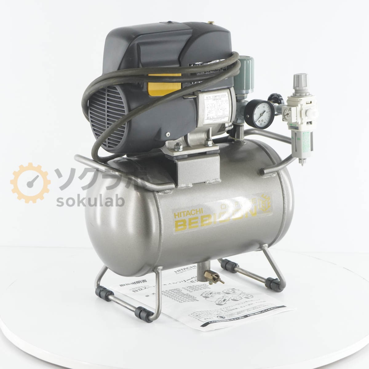 [PG]USED 8���ݾ� HITACHI 0.2LE-5.0S BEBICON ������ե꡼ ����������ץ�å��� �٥ӥ��� AIR COMPRESSOR 12L 50/60Hz ...[07619-0118]