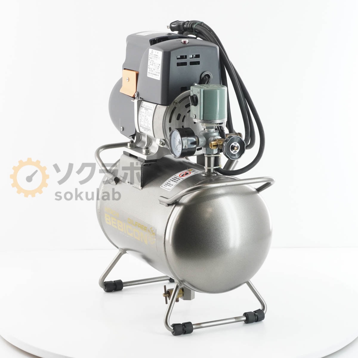 [PG]USED 8���ݾ� 2023ǯ�� HITACHI 0.2LE-8SB BEBICON ������ե꡼ ����������ץ�å��� �٥ӥ��� AIR COMPRESSOR 12L 5...[07619-0119]