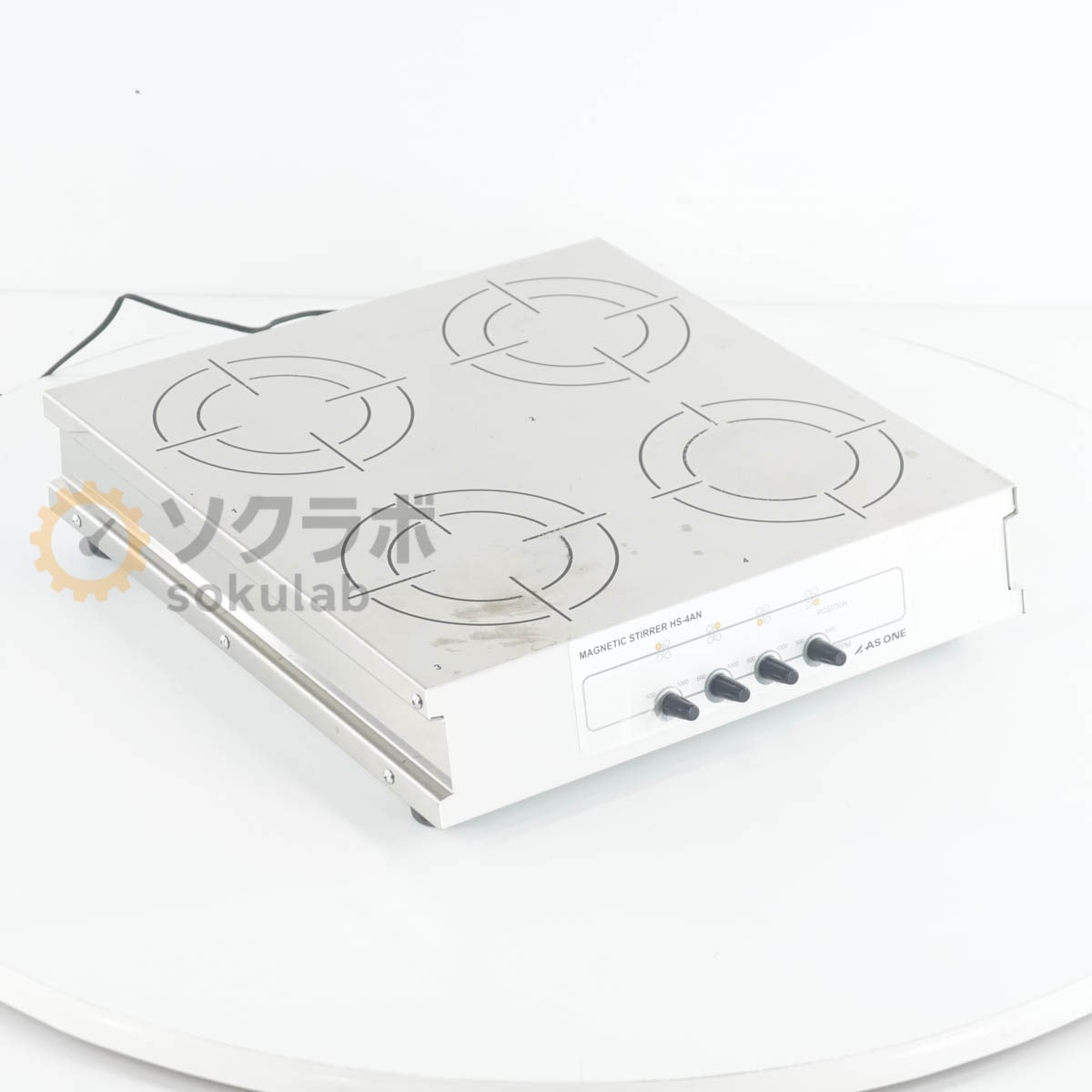 [DW]USED 8���ݾ� AS ONE HS-4AN MAGNETIC STIRRER �ޥ��ͥ��å��������顼 AC�����ץ��� �Ÿ������� [07619-0133]