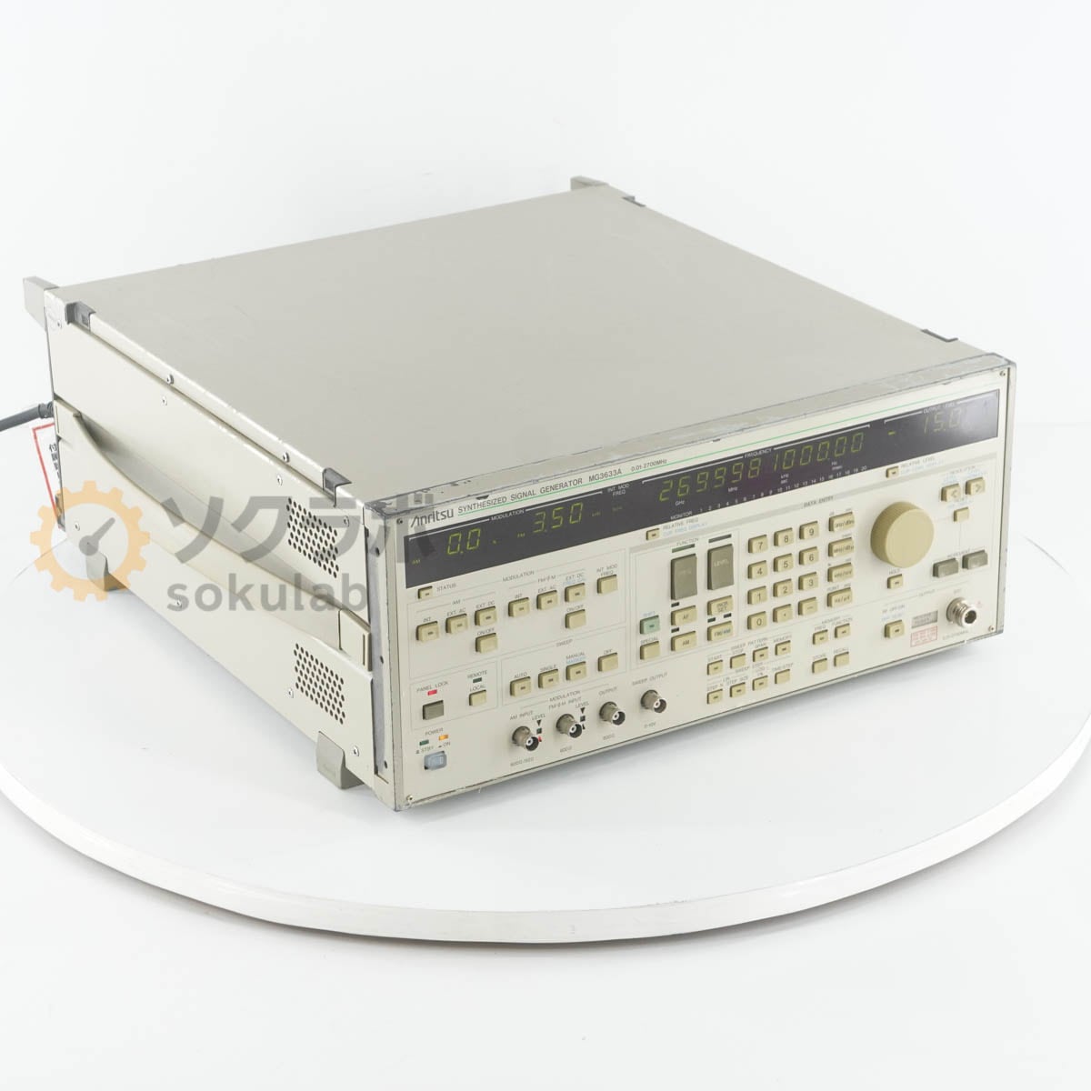 [JB]USED �ݾڤʤ� Anritsu MG3633A SYNTHESIZED SIGNAL GENERATOR ����ȯ���� �����ʥ른���ͥ졼���� OPT 03 0.01-2700MHz [08191-0028]