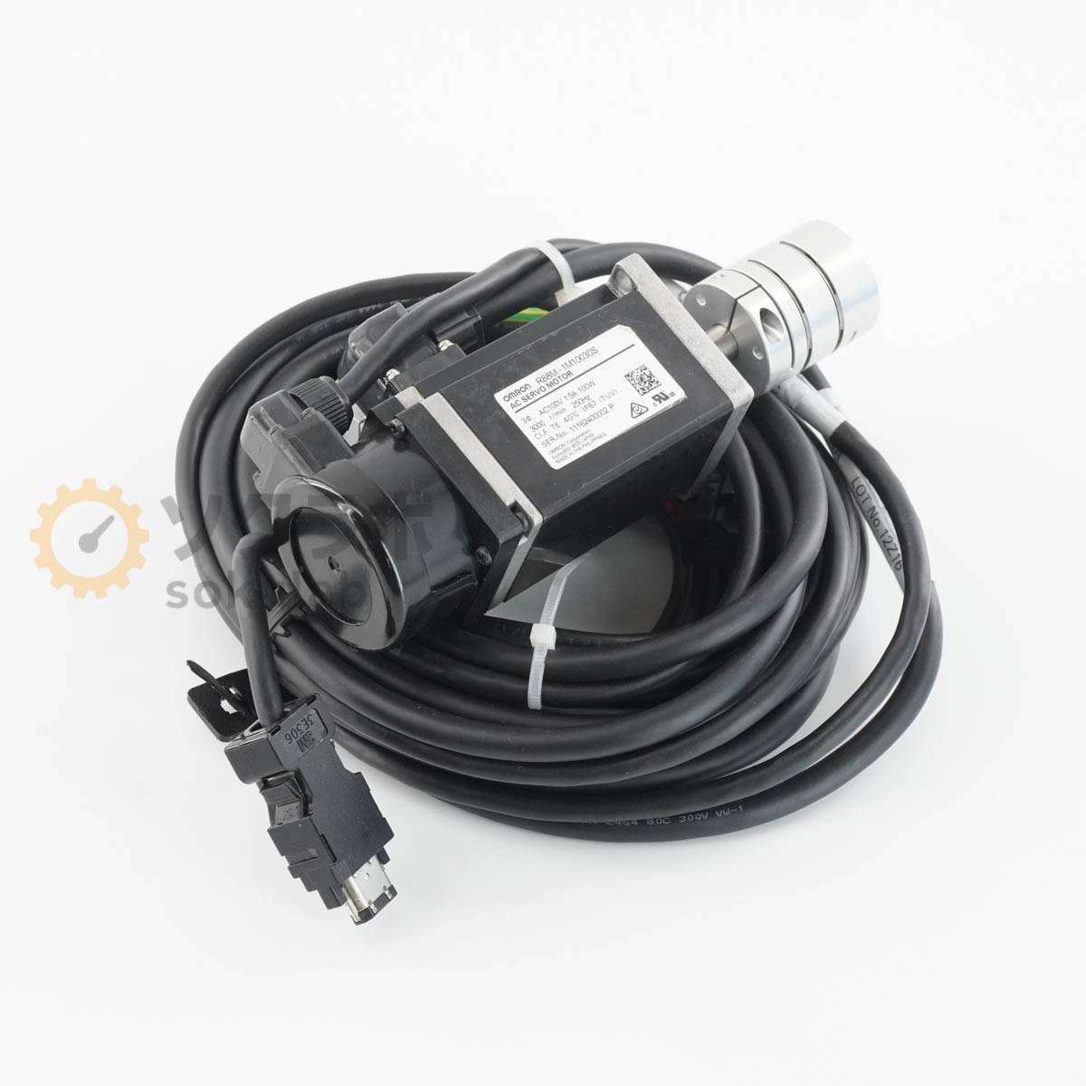 [PG]USED 8���ݾ� OMRON R88M-1M10030S AC�����ܥ⡼���� 1S���꡼�� ���󥳡��������֥��� AC SERVO MOTOR R88A-CR1A003C [08218-0015]