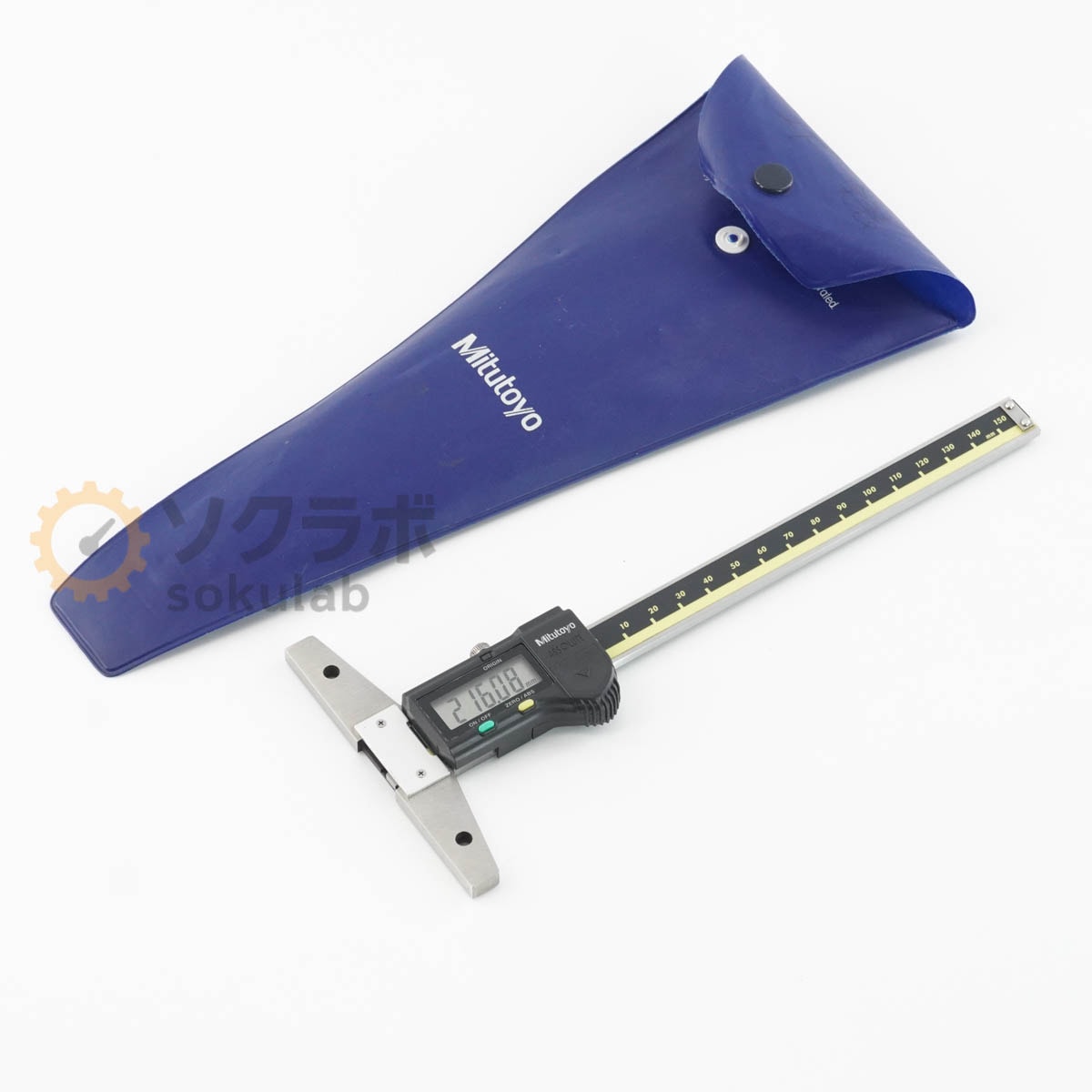[DW]USED 8���ݾ� Mitutoyo VDS-15DCX 571-201-20 Digimatic Depth Gauge ABS �ǥ��ޥ��å� �ǥץ������� 150mm 15cm [08218-0026]