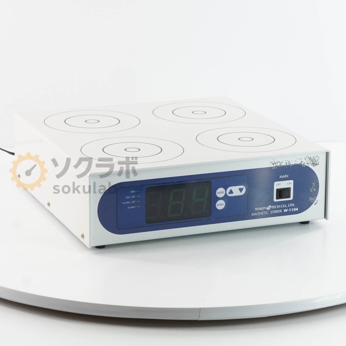 [DW]USED 8���ݾ� WAKEN B TECH W-1104 MAGNETIC STIRRER �ޥ��ͥ��å��������顼 4�ݥ������ AC�����ץ��� �Ÿ������� [08287-0002]