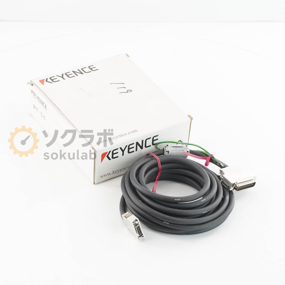 [PG]USED 8���ݾ� KEYENCE MT-C5 ��ɩ�ŵ� A/FX �ץ�����ݡ���ľ�륱���֥� 5m PLC Cable [08100-0044]